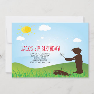 Junge Silhouette Race Auto Geburtstagsparty Einlad Einladung