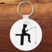 Junge Silhouette Schlüsselanhänger (Vorderseite)