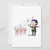 Junge singt mit Drei-Schweine-Chor Einladung (Vorderseite)