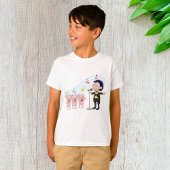 Junge singt mit Drei-Schweine-Chor T-Shirt
