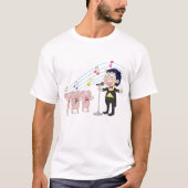 Junge singt mit Drei-Schweine-Chor T-Shirt (Vorderseite)