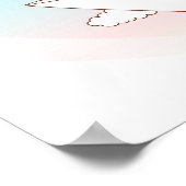 Junge sitzt im Papierboot Poster (Ecke)