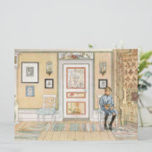 Junge sitzt in der Ecke (von Carl Larsson) Karte (Stehend Vorderseite)