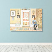 Junge sitzt in der Ecke (von Carl Larsson) Leinwan Leinwanddruck (Insitu (Holzboden))