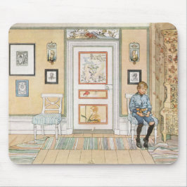 Junge sitzt in der Ecke (von Carl Larsson) Mousepad