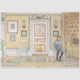Junge sitzt in der Ecke (von Carl Larsson) Seidenpapier