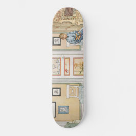 Junge sitzt in der Ecke (von Carl Larsson) Skateboard