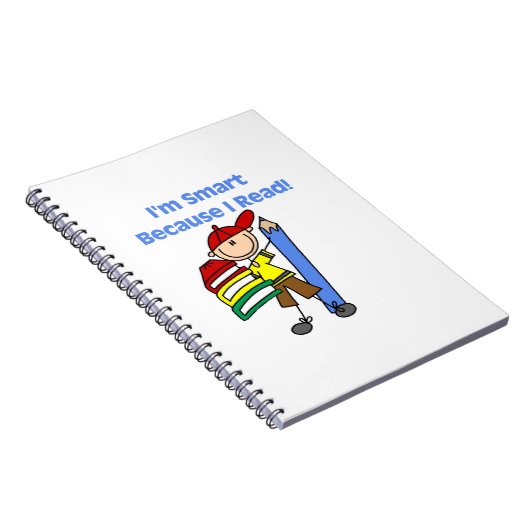 Junge Smart, weil ich las Notizblock (Rechte Seite)