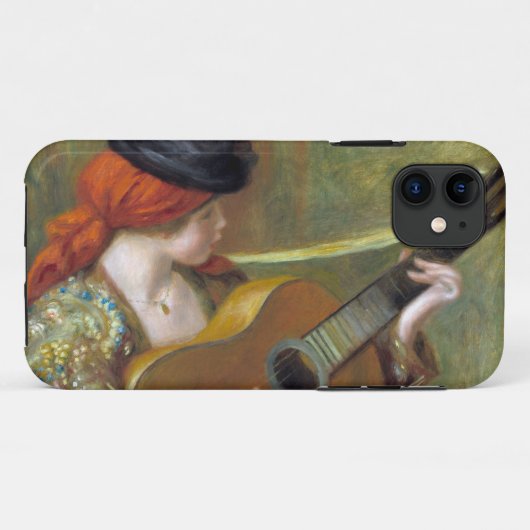 Junge Spanierin mit Gitarre von Renoir Case-Mate iPhone Hülle (Rückseite (Horizontal))
