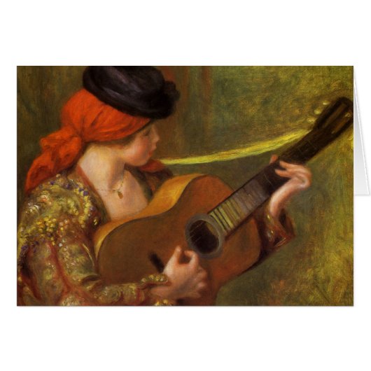 Junge Spanische Frau mit Gitarre von Pierre Renoir (Vorderseite (Horizontal))