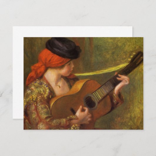 Junge Spanische Frau mit Gitarre von Pierre Renoir (Vorne/Hinten)