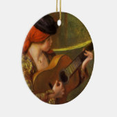 Junge Spanische Frau mit Gitarre von Pierre Renoir Keramik Ornament (Rechts)