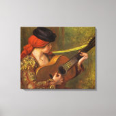 Junge Spanische Frau mit Gitarre von Pierre Renoir Leinwanddruck (Vorderseite)