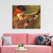Junge Spanische Frau mit Gitarre von Pierre Renoir Leinwanddruck (Insitu (Wohnzimmer))