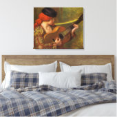 Junge Spanische Frau mit Gitarre von Pierre Renoir Leinwanddruck (Insitu (Schlafzimmer))