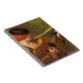 Junge Spanische Frau mit Gitarre von Pierre Renoir Notizblock (Rechte Seite)