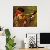 Junge Spanische Frau mit Gitarre von Pierre Renoir Poster (Heimbüro)