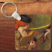 Junge Spanische Frau mit Gitarre von Pierre Renoir Schlüsselanhänger (Vorderseite)