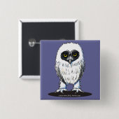 Junge spektakuläre Owl Button (Vorne & Hinten)