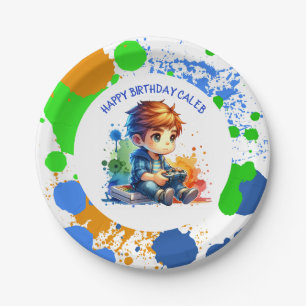 Junge Spiele Personalisiert Geburtstag Pappteller