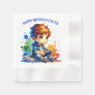 Junge Spiele Personalisiert Geburtstag Serviette