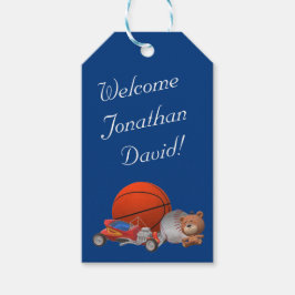 Junge Spielzeuge als Geschenkmarken Geschenkanhänger