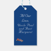 Junge Spielzeuge als Geschenkmarken Geschenkanhänger (Rückseite)