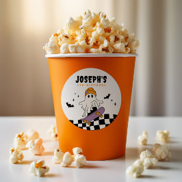 Junge Spooky Halloween Geburtstagskorrektur Runder Aufkleber