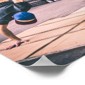 Junge starke Mann Hip Hop Tanz. - Art Print Poster (Ecke)