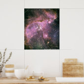 Junge Sterne in der kleinen magellanischen Cloud Poster (Küche)