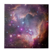 Junge Sterne in der kleinen Zauberwolke. Fliese (Vorderseite)