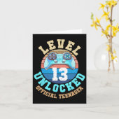 Junge Stufe 13 Entsperrtes Videospiel 13. Geburtst Karte (Gelbe Blume)