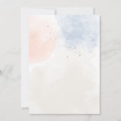 Junge Taufe religiöse moderne blaue Aquarell Einladung (Rückseite)