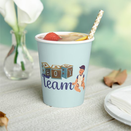 Junge Team Babydusche Papiertasse Pappbecher (In Situ)