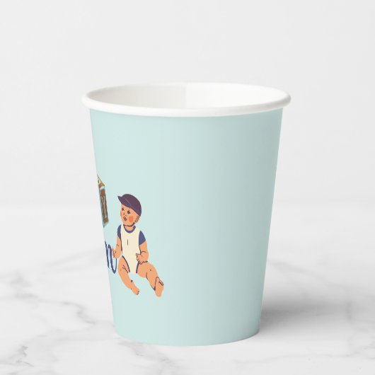 Junge Team Babydusche Papiertasse Pappbecher (Links)