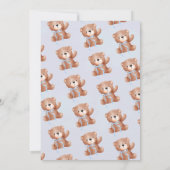 Junge Teddy Bär Baby Shower Einladung (Rückseite)