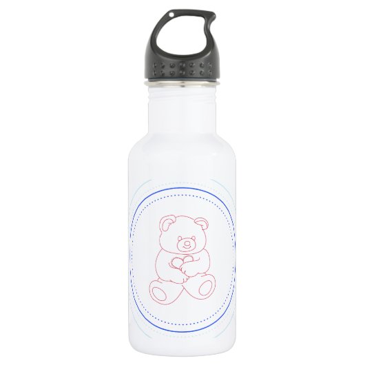 Junge Teddy Bär Edelstahlflasche (Vorderseite)