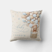 Junge Teddy Bear Neutral Baby Dusche Kinderzimmer  Kissen (Rückseite)