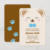 Junge Teddybär Baby Shower Evite oder Drucken Einladung (Vorne/Hinten)