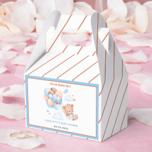 Junge Teddybär „Wir können es kaum erwarten“ Baby  Geschenkschachtel
