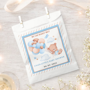 Junge Teddybär „Wir können es kaum erwarten“ Baby  Geschenktütchen
