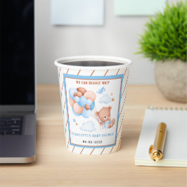 Junge Teddybär „Wir können es kaum erwarten“ Babyp Pappbecher