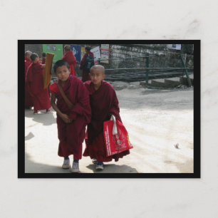 Junge tibetische buddhistische Mönche, Dharamsala, Postkarte