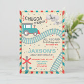 Junge trainieren die Einladung zum 2. Geburtstag. (Stehend Vorderseite)