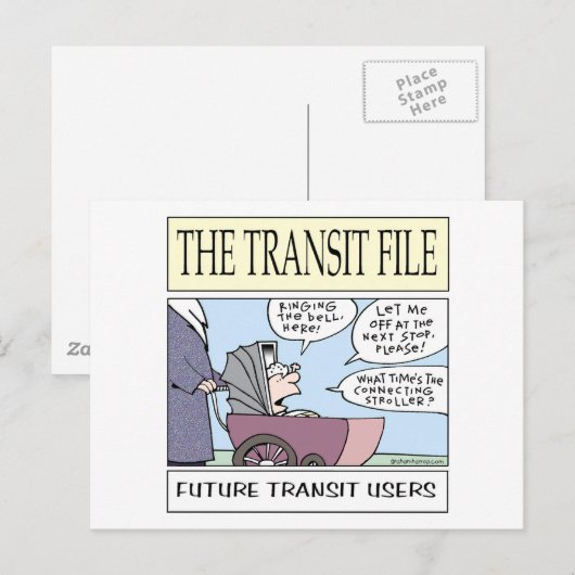 Junge Transitnutzer Postkarte (Vorne/Hinten)