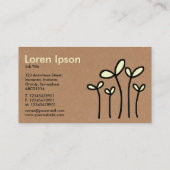 Junge-Trieb - Sahne- und schwarz auf Pappe Tex Visitenkarte (Rückseite)