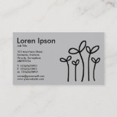 Junge-Trieb - Weiß auf grünem 02481c (Alt-Seiten) Visitenkarte (Rückseite)