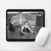 Junge trifft Mädchen, Computer-Dating, im Vintage- Mousepad (Mit Mouse)