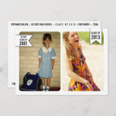 Junge u. alte Foto-Abschluss-Klasse von Karte 2013 (Vorne/Hinten)