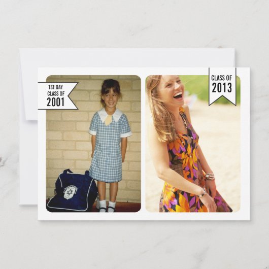 Junge u. alte Foto-Abschluss-Klasse von Karte 2013 (Vorderseite)